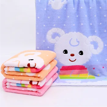 

Manufacturers Wholesale Children Towel Blanket Pure Cotton Zero Twist Embroidery Cartoon BABY'S Bath Towel Autumn And Winter Kin
