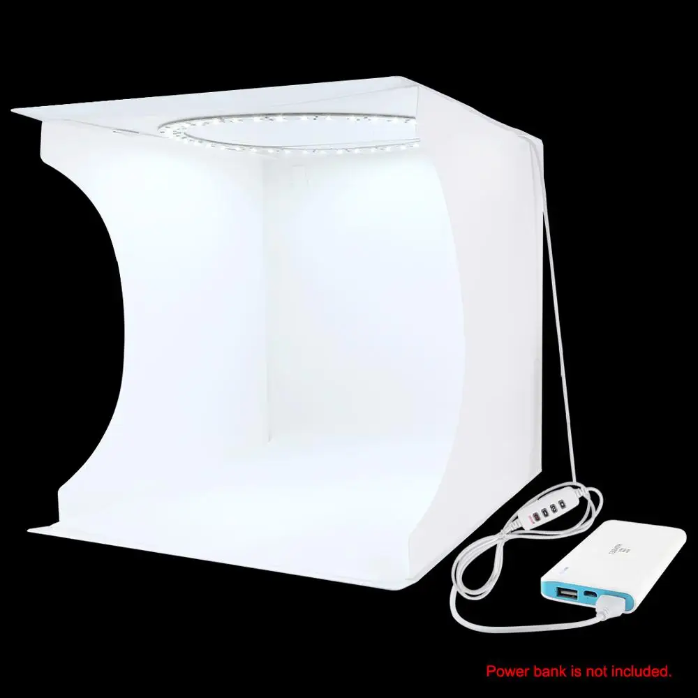PULUZ 30x30cm LED Ring Light Photo Lighting Studio Shooting Tent Foldable Lighting Box with 6 Color Backdrops