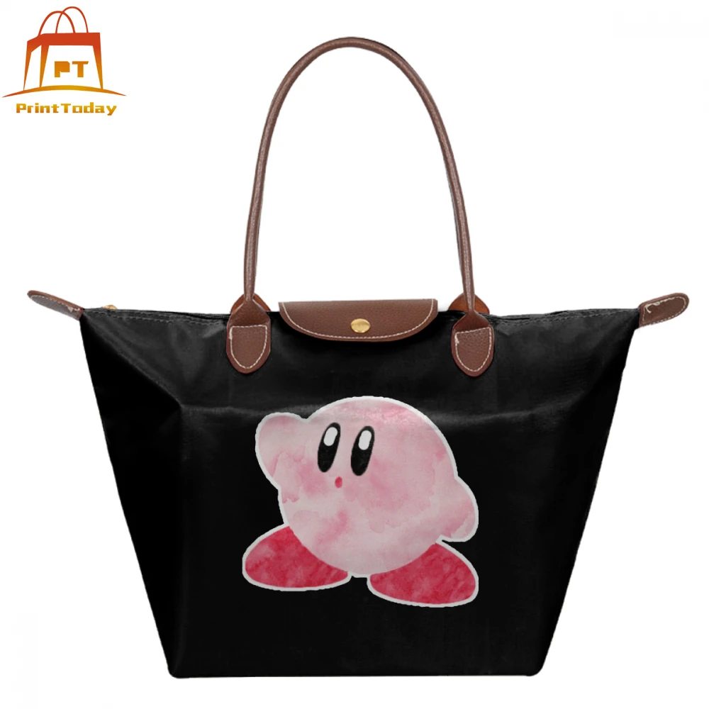 

Super Mario Handbag Watercolour Kirby Top-handle Bags Large Trend Women Tote Bag Nylon Teenage Print High quality hobo Handbags