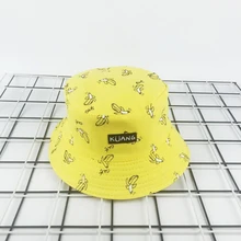 Мужская шляпа-Панама женская летняя Панама с банановым принтом желтая шляпа Боб шляпа хип-хоп Gorros Рыбацкая шляпа