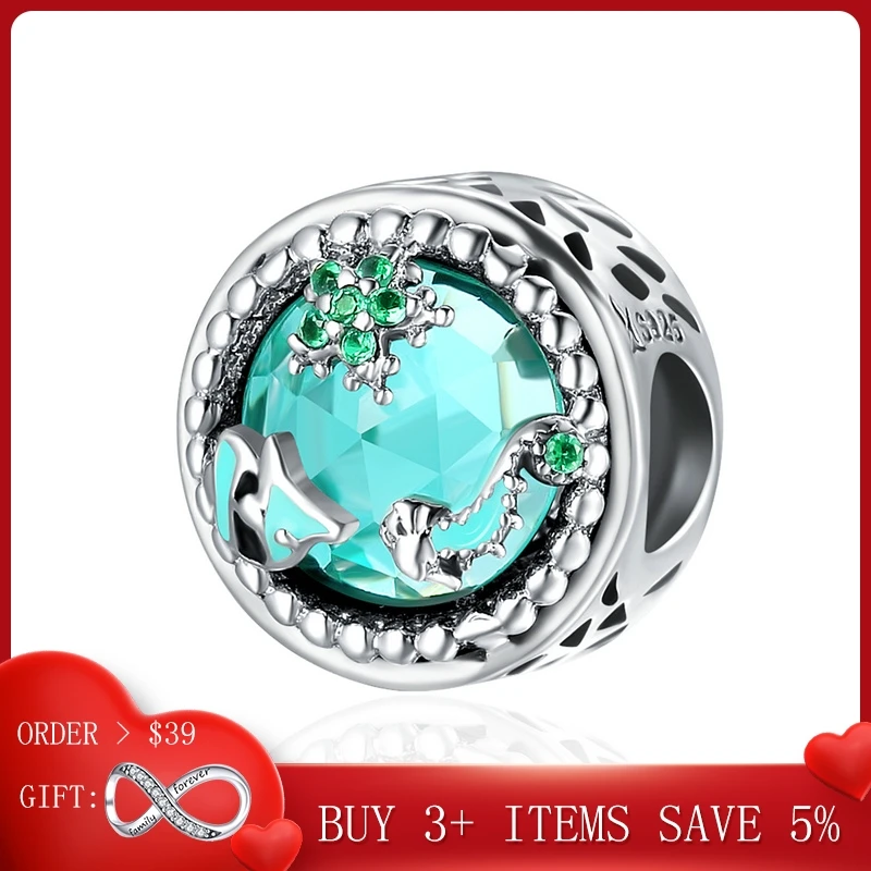 

CodeMonkey Fashion New Genuine 925 Sterling Silver Mystery Ocean Charms Beads fit Women Charm Bracelets DIY Stone Jewelry CMC246