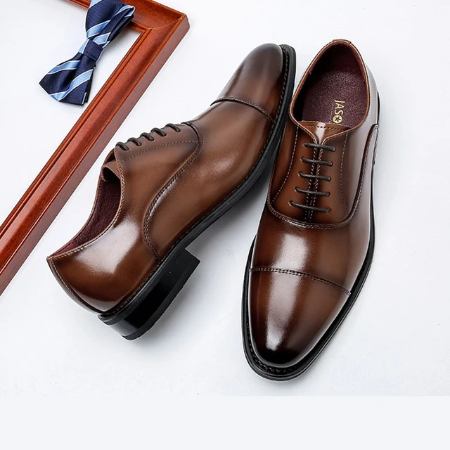 Leather Red Bottom Dress Shoes Men  Black Dress Shoe Red Bottom Men - 2023  Handmade - Aliexpress