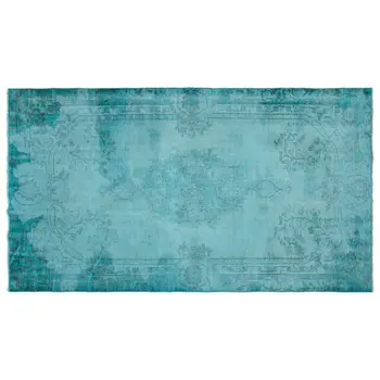 

Handmade Turquoise Vintage Overdyed Turkish Area Rug 172x300 Cm-5'8''X9'10''