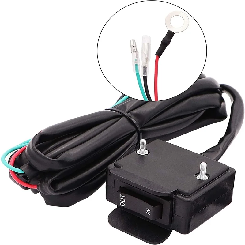 Other Parts & Accessories 12V ATV Winch Rocker Switch with Handlebar Control Line Kit for ATV
