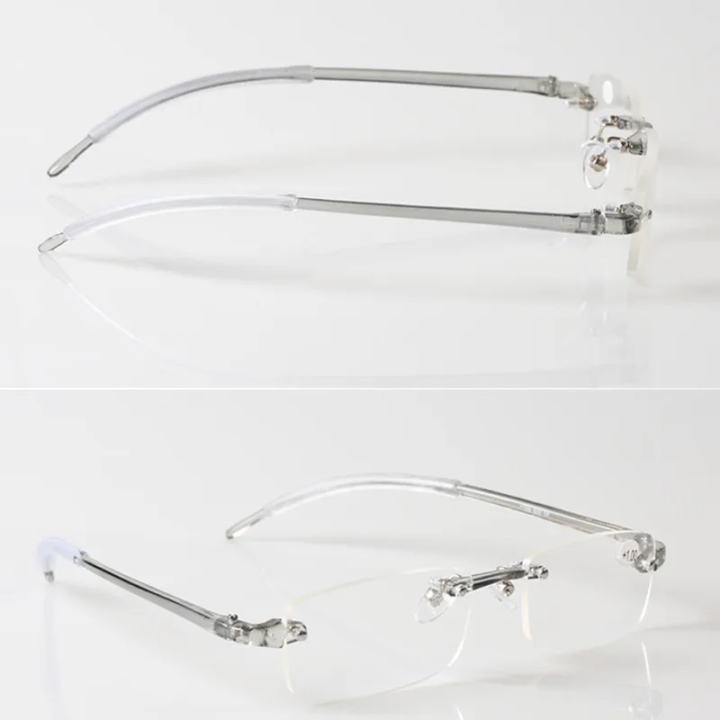 Очки для чтения прозрачные без оправы 50 75 125 175 225 100 400 R002|eyewear reading|glasses teeglasses suit |