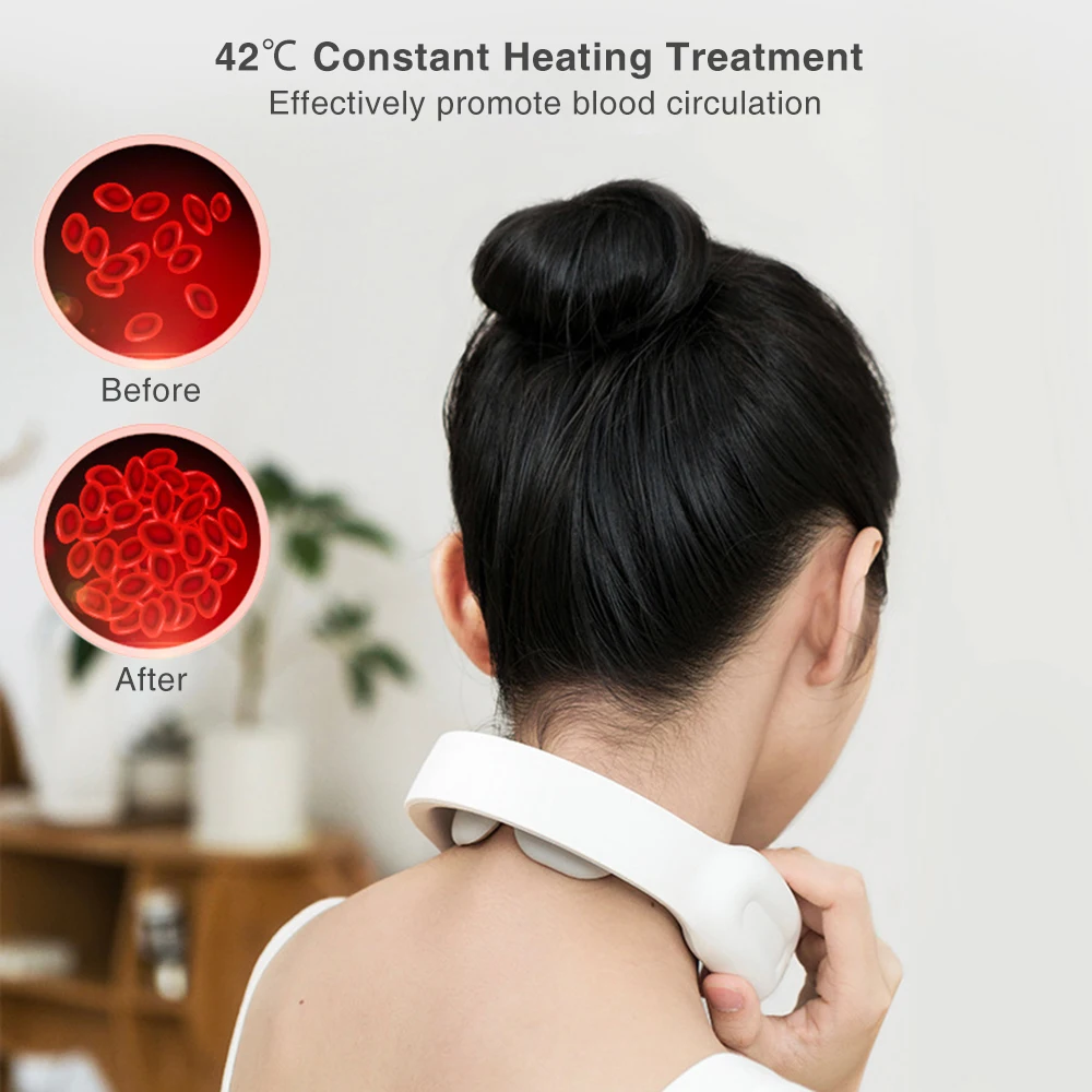 Smart Neck Massager Cervical Massage Hot Compress Shoulder Pain Relief Tool Health Care Relaxation Vertebra Physiotherapy