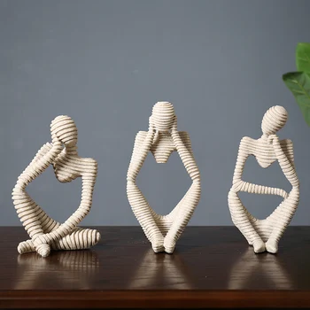 

Abstract Character Decoration Resin Creativity Figurines Desktop Personality Sculpture Modern Art Crafts Home Ornament Best Gift