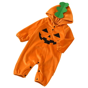 

Boys Girls Baby Pumpkin Bodysuit Dress Up Cosplay Festival Comfortable Stage Performance Photography Props Soft Halloween Party