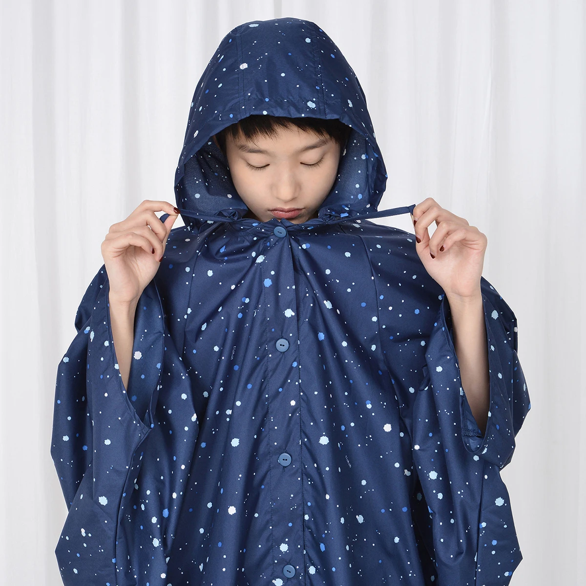 Tiohoh женский дождевик с голубыми чернилами, ветровка для девушек, дождевик, дождевик для взрослых, дождевик, Женская куртка, Abrigo Mujer, брендовый дождевик - Цвет: Navy