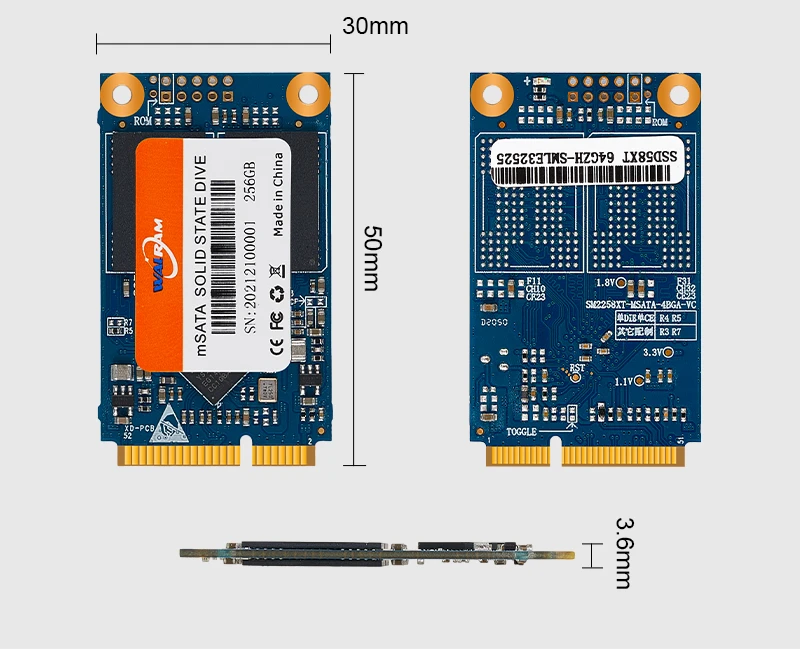 Walram Sata3 Msata SSD 64GB 128GB 256GB 512GB Mini Sata Internal Solid State Hard Drive Disk For Laptop&Desktop Pc internal sata ssd