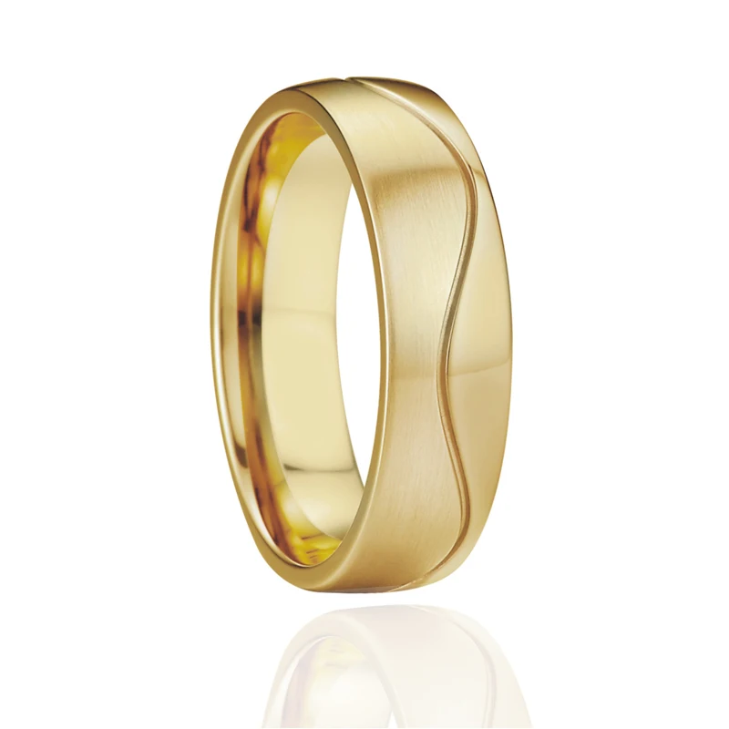 Пара обручальных колец Love Alliance, набор для мужчин и женщин, золотого цвета, ювелирные изделия из нержавеющей стали, кольцо для женщин - Цвет основного камня: P1418FY men