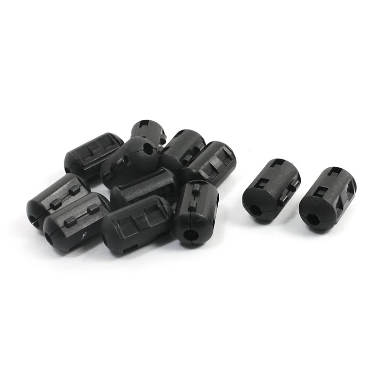 

6mm Power Cable Cylindrical EMI Suppressor Ferrite Core Filter 12 Pcs