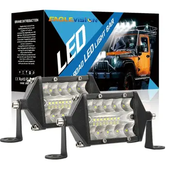 

1 Pair 5 Inch Car LED Work Light 60W Three-row Spotlight For Automobile Truck SUV Front Bumper Headlight Car Accessories