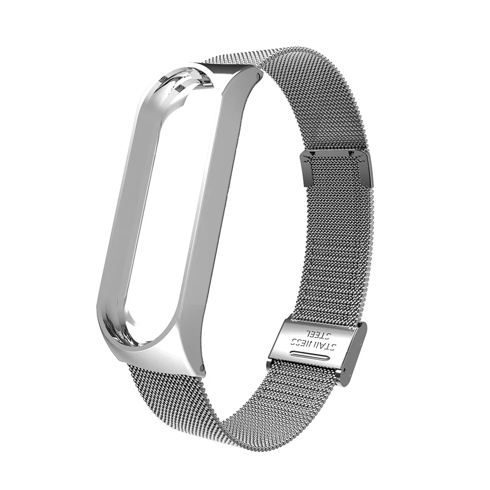 Металлический ремешок для Mi Band 4 и 3 из нержавеющей стали 4|Смарт-аксессуары| |