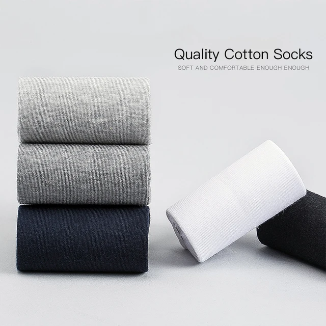 HSS 2021 Men's Cotton Socks New styles 10 Pairs / Lot Black Business Men Socks Breathable Spring Summer for Male US size(6.5-12) 2