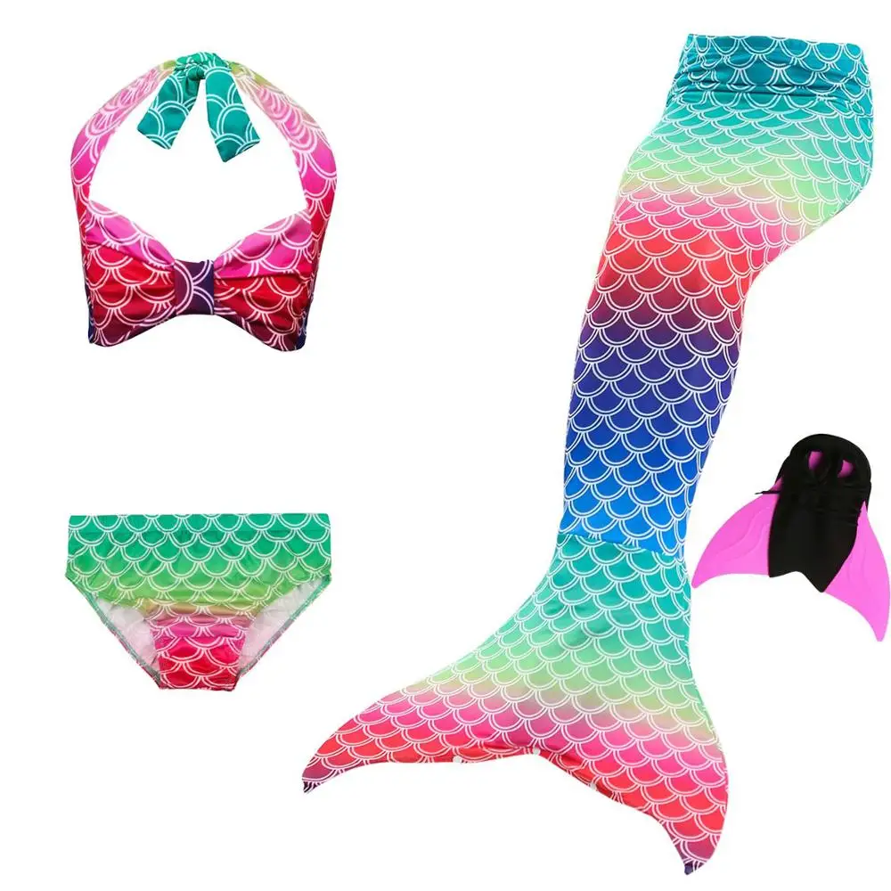 Hot-Children-Swimming-Mermaid-Tails-With-Monofin-Costume-Girls-Kids-Swimsuit-Ariel-Swimmable-Mermaid-Tail-for(15)