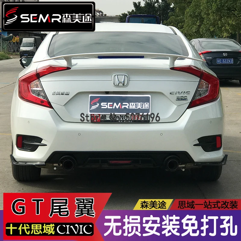 Подходит для Honda Civic 10 ABS удар бесплатно GT стиль задний спойлер заднего крыла 06-11