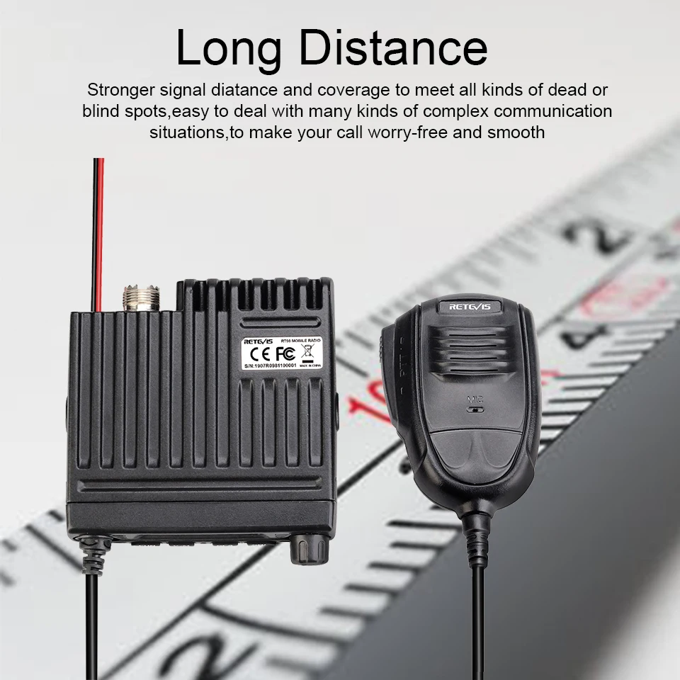 RETEVIS RT98 Car Mobile Radio Walkie Talkie VHF or UHF 15W 199CH Two way Radio Ham 4