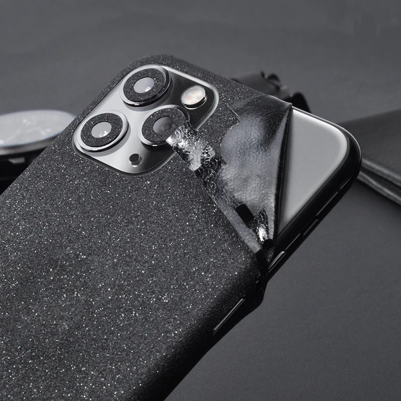 Luxury Black Flash PVC Sticker For iPhone 6 6S 7 8+ X 11 Back Film Thin Protector Protective Cover Paste Rear Decorative |