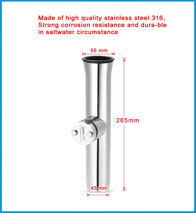 Рейка из нержавеющей стали 316 удочка держатель стойки полюс кронштейн поддержка с зажимом на 19 до 32 мм Оборудование для морских лодок