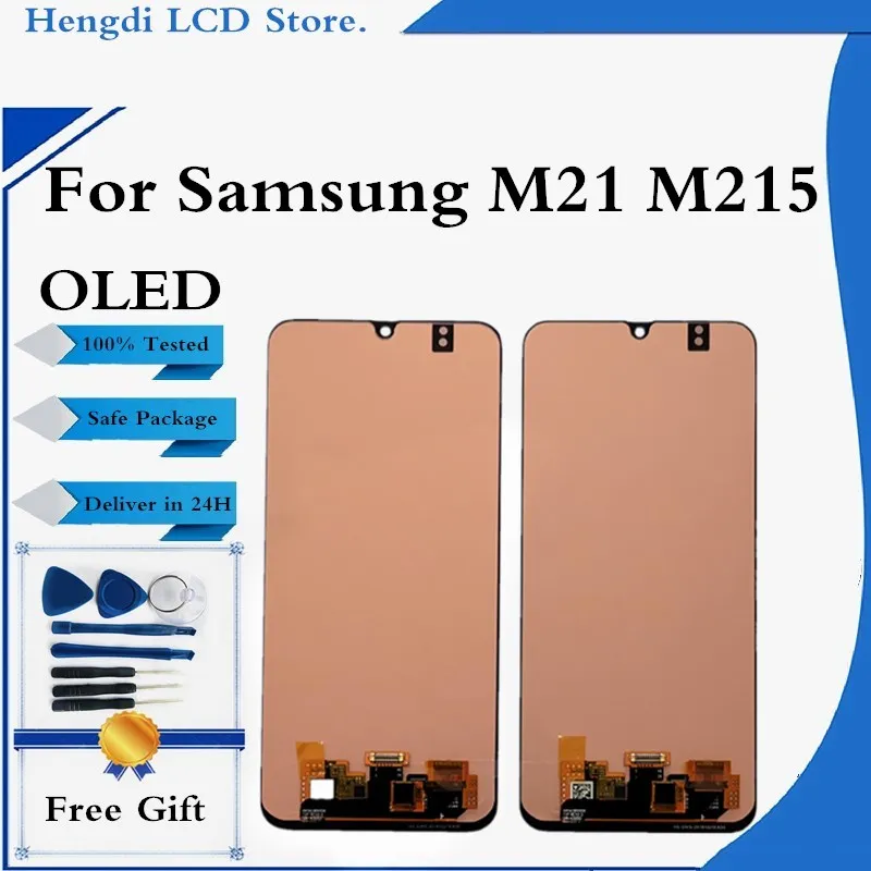 ЖК дисплей OLED для Samsung M21 M215F с сенсорным экраном и дигитайзером в сборе