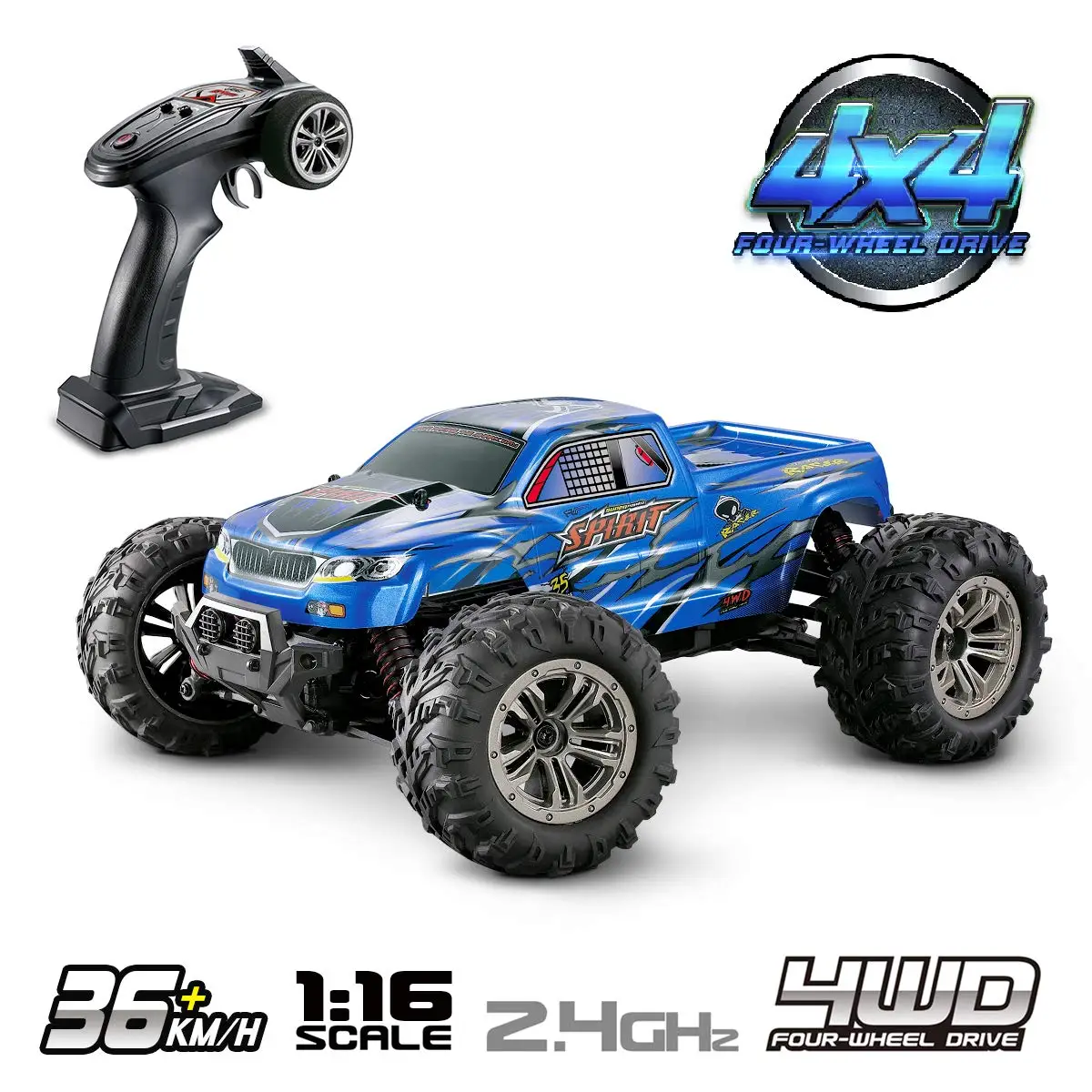 

REMO HOBBY 1:10 4WD RC Car 2.4G RC Brushed Motor Off-road Short-distance 30-40km/h High Speed 3300mAh Monster Truck Climbing Car