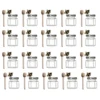 Hexagon Mini Glass Honey Jars with Wooden Dipper, Silver Lids, Silver Bee PendantsPerfect for Baby Showers, Wedding Favors 1