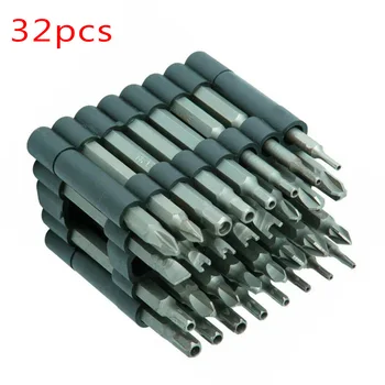 

32Pcs 75mm Screwdriver Bits Extra Long Reach Hollow Torx Security Tamper Proof Star/Hex Tamper+Tri-wing Screwdriver Bit Kit