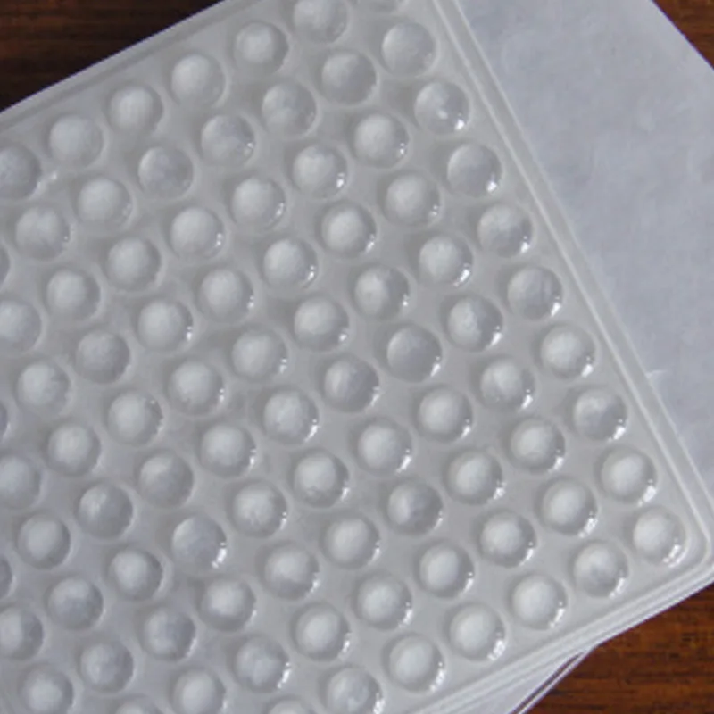 100PCS Self Adhesive Rubber Feet Clear Semicircle Bumpers Door Buffer Pad 