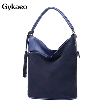 

Gykaeo Luxury Handbags Women Bags Designer Bucket Tassel Shoulder Bag Ladies Street Fashion Cross Body Bags for Women Tote Bag
