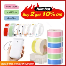D11 Label Sticker Paper Roll Replacement Niimbot Labels Paper for wireless Label Printer Niimbot color white transparent Paper
