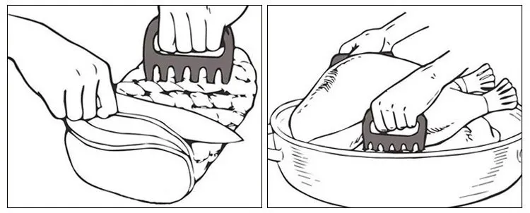2 шт./компл. в виде медвежьей лапы для резки мяса Творческий портативный барбекю еда резак рваные мясо барбекю магазин кухонная утварь
