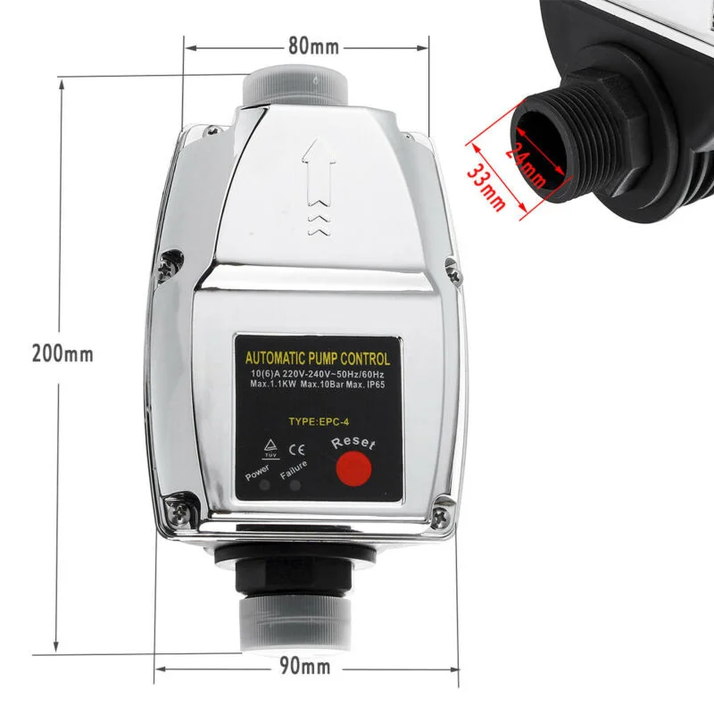 

1pc 1\" Thread 220 - 240V Automatic Switch Water Pump Pressure Controller Unit