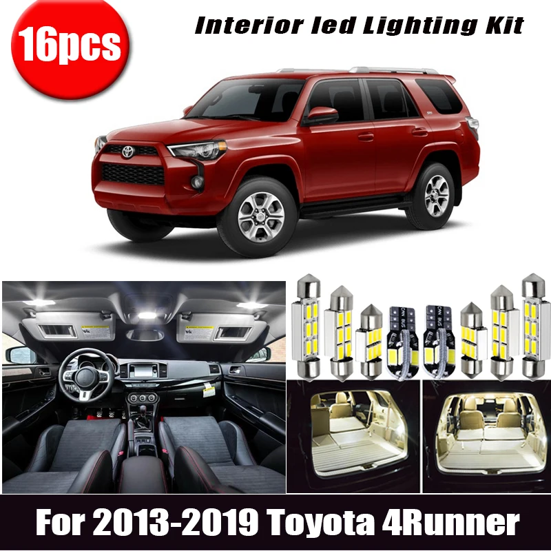 Для 2013 2014 2015 2019 Toyota 4runner белые автомобильные аксессуары Canbus без ошибок