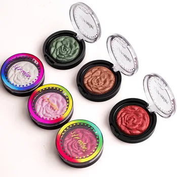 

Single Shimmer Glitter Eye Shadow Palette Blush Polarize Shine Makeup Eyeshadow Pigment Powder Cosmetics Sparkling Duochrome