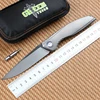 Green thorn Lee quick opening folding knife M390 blade titanium alloy handle camping outdoor survival fruit EDC tool 1