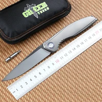 Green thorn Lee quick opening folding knife M390 blade titanium alloy handle camping outdoor survival fruit EDC tool 1