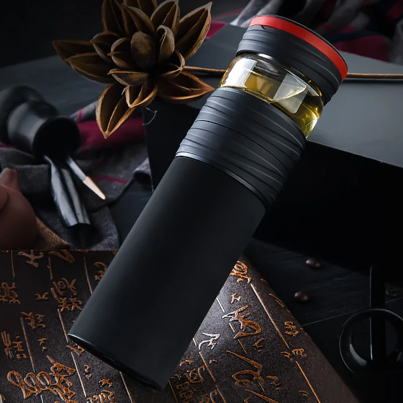 

Multi - Functional Stainless Steel Straight Kettle Vacuum Flasks Bottle Glass Tea Cup Car Water Bottles Office Cup with Filter
