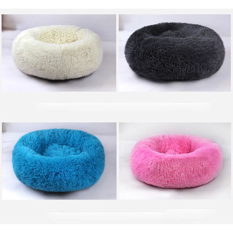 

Round Dog Bed For Dog Cat Winter Warm Sleeping Lounger Mat Puppy Kennel Pet Bed Machine Washable