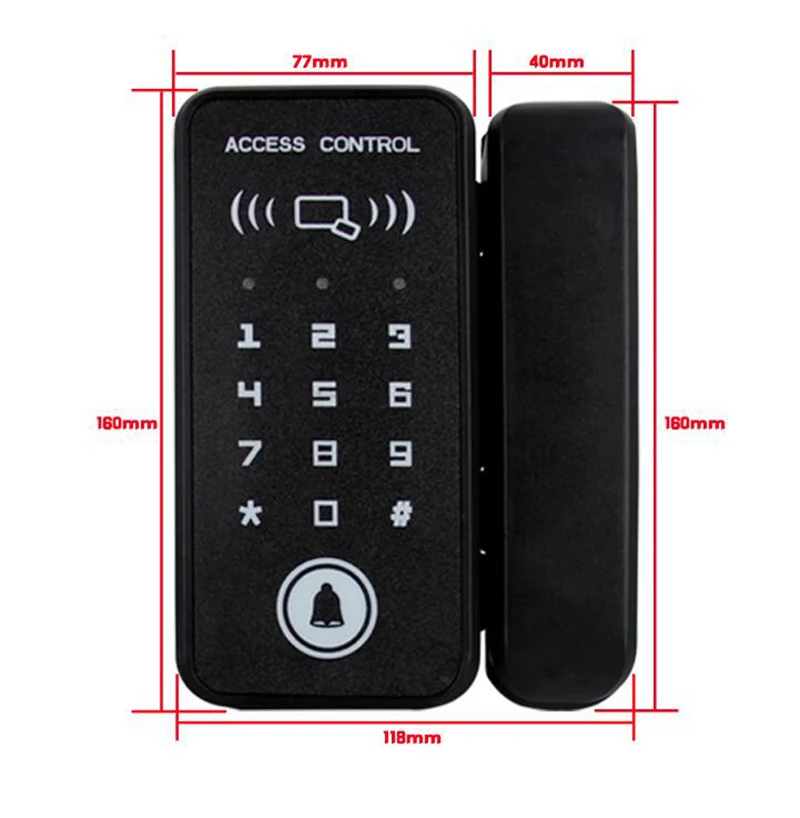 Glass Wooden Door Home Office Anti-theft Remote Control Smart Electric Lock Access Control Lock