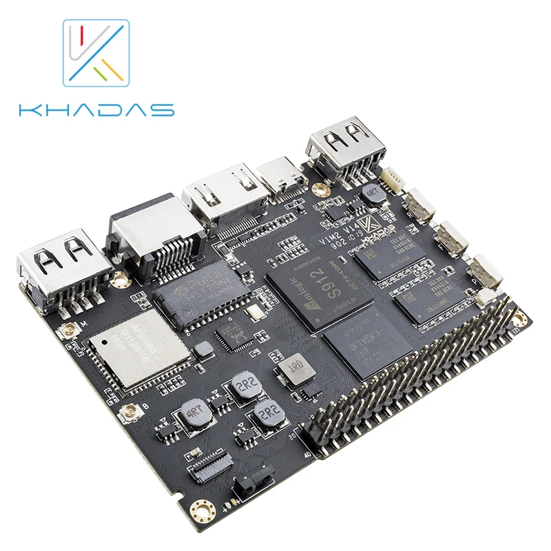 Khadas VIM2 Basic Powerful Single Board Computer Octa Core with MIMOx2 WiFi AP6356S WOL Amlogic S912 4