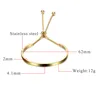 ZORCVENS 2022 New Fashion Gold Stainless Steel Bangle Bracelets For Women Adjustable High Polished Bracelet Wholesale ► Photo 2/6