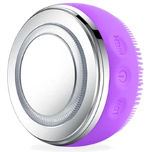 2 в 1 кисть для очистки дица массажер для лица Горячая компресс терапия светодиодным светом кожи скруббер пластик Соник пор очищающее средство водонепроницаемый