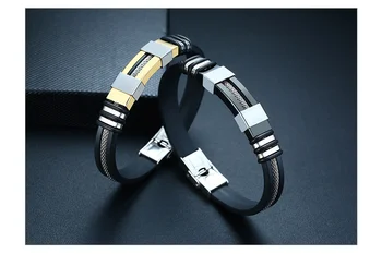 Todd — Stainless Steel & Leather Bracelet