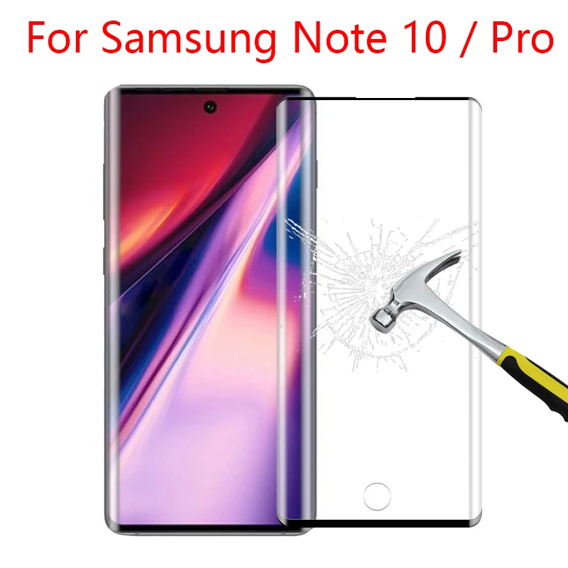 3D полный изогнутый край защитное закаленное стекло для samsung Galaxy Note 10 Защитная пленка для экрана для samsung Note10 Pro