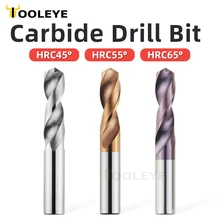 Tooleye-brocas de carburo de Metal duro, broca helicoidal de acero de tungsteno para metalúrgico, herramientas de perforación de torno CNC, 1,0-20,0mm