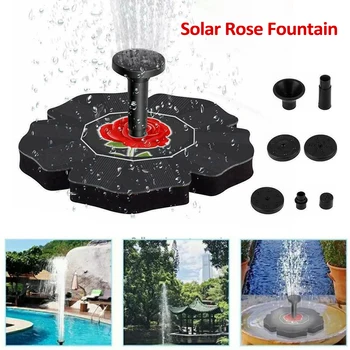 

Garden Rose Solar Fountain Floating Garden Water Fountain Pool Pond Decoration Bird Bath Floating Water Fountain Pump
