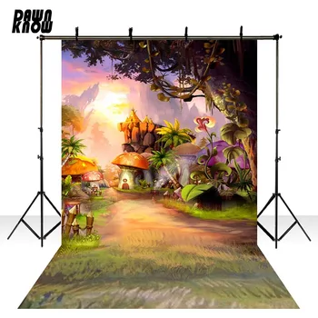 

DAWNKNOW Mushroom Wooden Vinyl Photography Background For Newborn Sailing Photo Shoot Backdrop For Personal Photo Studio lv692