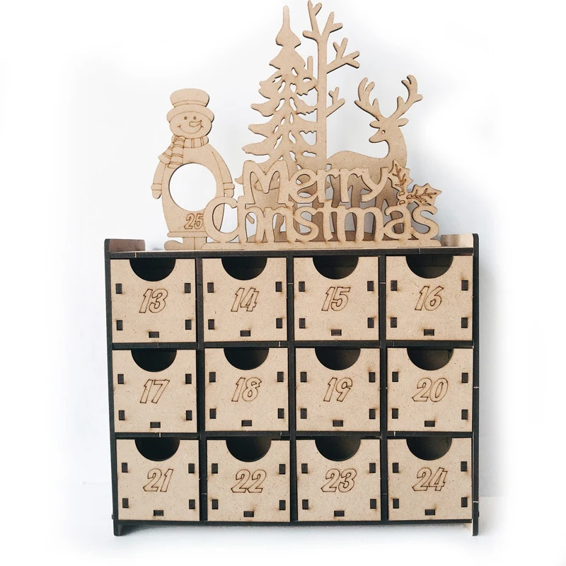 Diy Wooden Advent Calendar Box With Drawers House Shaped Christmas  Countdown Calendar Gifts Toys For Kids - Jewelry Packaging & Display -  AliExpress