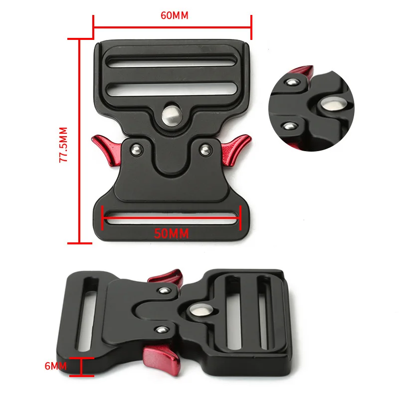 Meetee 1/2/4 шт. 50 мм металлический ремень с пряжкой на открытом воздухе Quick Release Пряжки Регулируемый самодельный сумок одежды кожаная фурнитура аксессуар